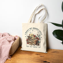 Load image into Gallery viewer, Books &amp; Coffee Tote Bag

